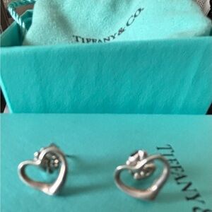 Tiffany & Co. Sterling Silver Heart Earrings
